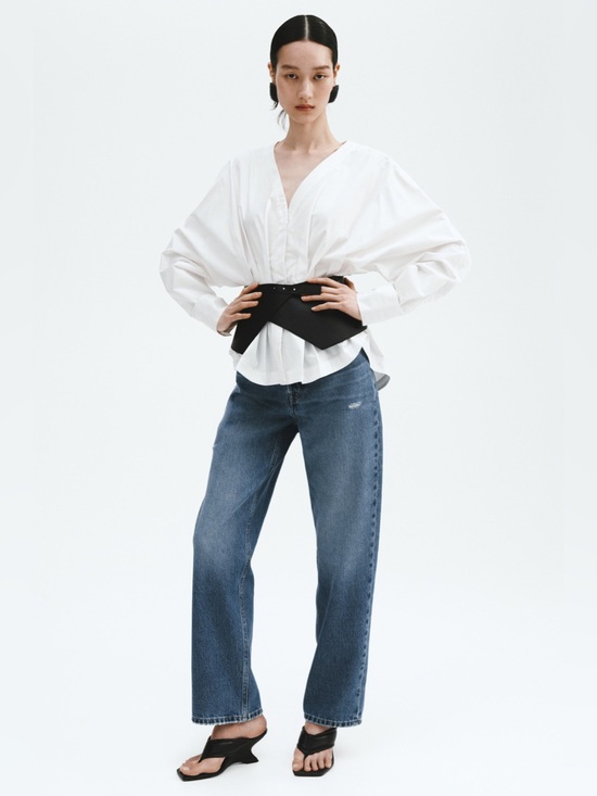 H&M Denim - H&M Straight High Waist Ankle LengthJean